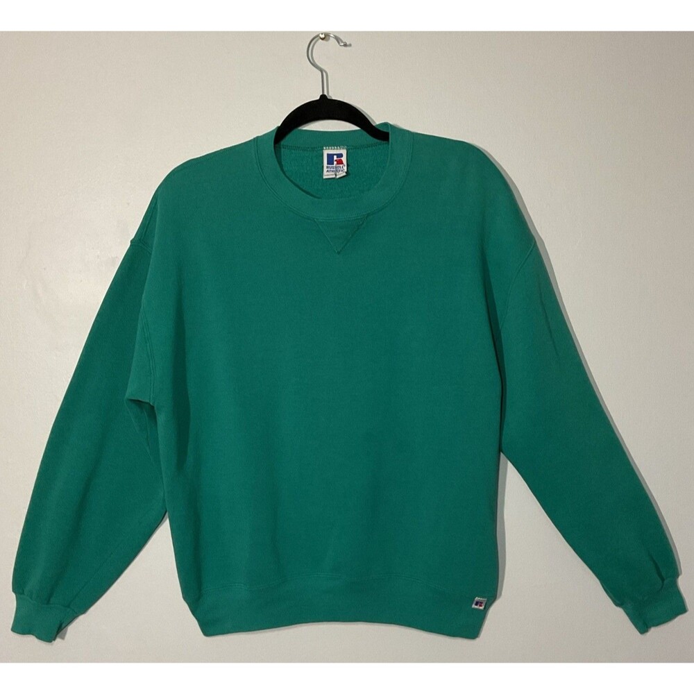 Vintage Russell Athletic Sweatshirt Teal Green Size L